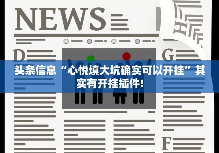 头条信息“心悦填大坑确实可以开挂”其实有开挂插件!