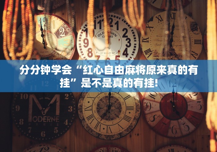分分钟学会“红心自由麻将原来真的有挂”是不是真的有挂!