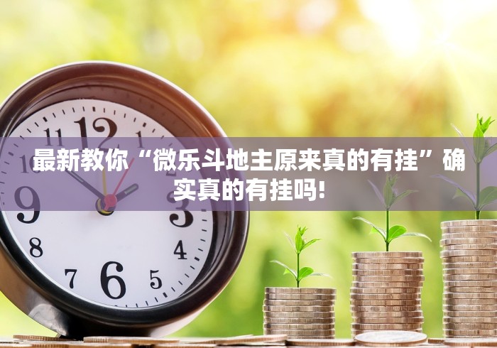 最新教你“微乐斗地主原来真的有挂”确实真的有挂吗! 最新教你“微乐斗地主原来真的有挂”确实真的有挂吗!