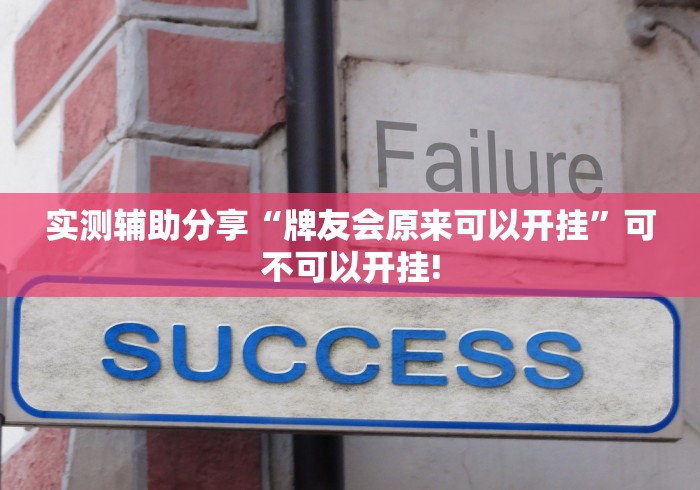 实测辅助分享“牌友会原来可以开挂”可不可以开挂!