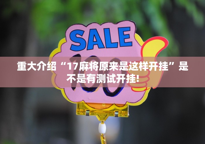 重大介绍“17麻将原来是这样开挂”是不是有测试开挂!