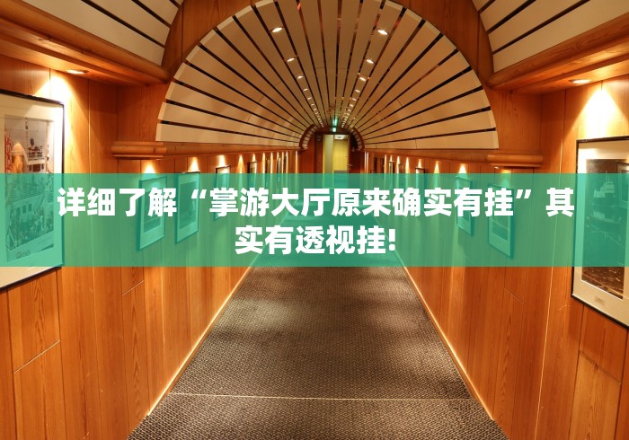 详细了解“掌游大厅原来确实有挂”其实有透视挂!