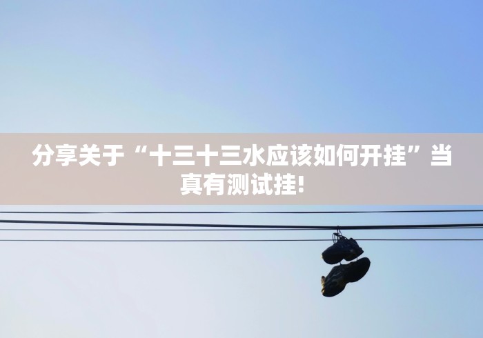 分享关于“十三十三水应该如何开挂”当真有测试挂! 分享关于“十三十三水应该如何开挂”当真有测试挂!