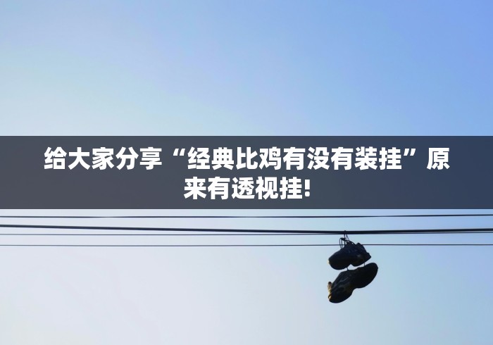 给大家分享“经典比鸡有没有装挂”原来有透视挂! 给大家分享“经典比鸡有没有装挂”原来有透视挂!