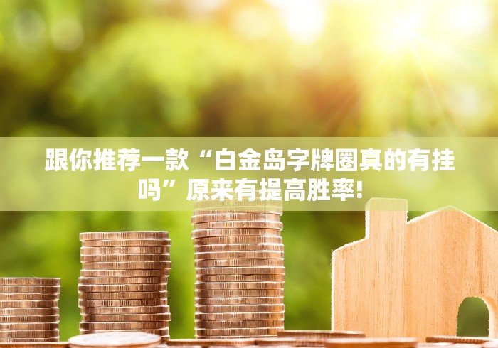 跟你推荐一款“白金岛字牌圈真的有挂吗”原来有提高胜率!