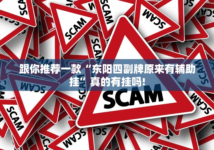 跟你推荐一款“东阳四副牌原来有辅助挂”真的有挂吗!