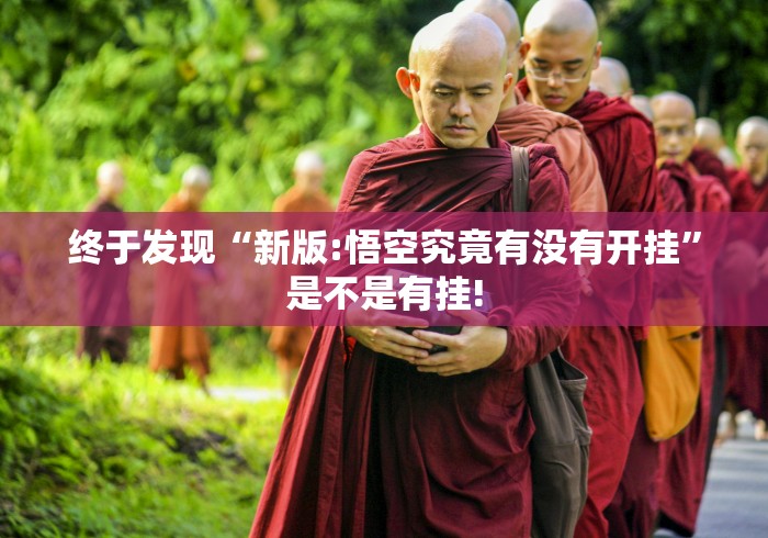 终于发现“新版:悟空究竟有没有开挂”是不是有挂!