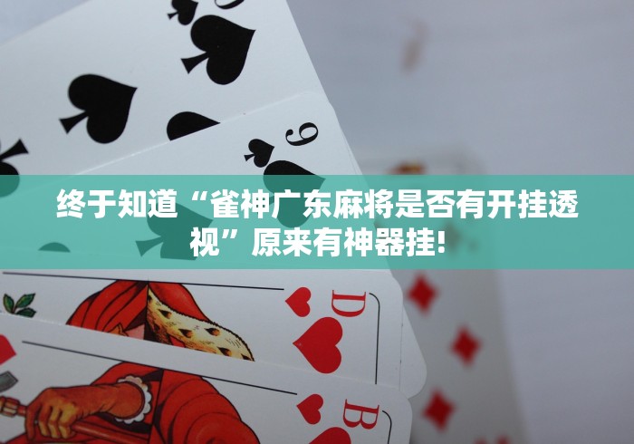 终于知道“雀神广东麻将是否有开挂透视”原来有神器挂!