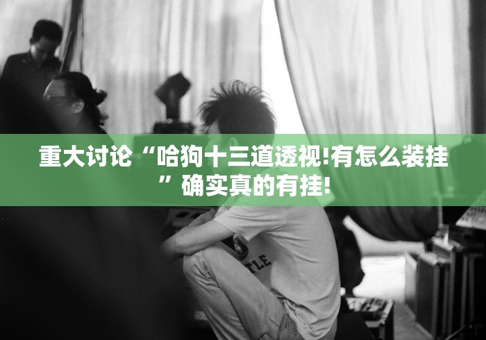 重大讨论“哈狗十三道透视!有怎么装挂”确实真的有挂! 重大讨论“哈狗十三道透视!有怎么装挂”确实真的有挂!