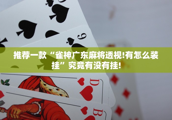 推荐一款“雀神广东麻将透视!有怎么装挂”究竟有没有挂!