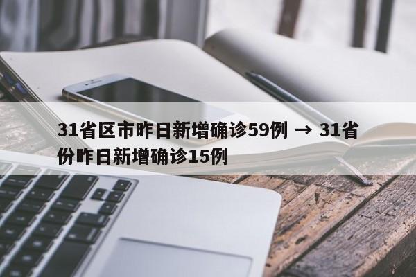 31省区市昨日新增确诊59例 → 31省份昨日新增确诊15例